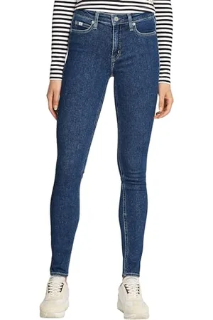 Calvin Klein Damskie dżinsy slim fit ze średnim stanem, , 27W / 32L