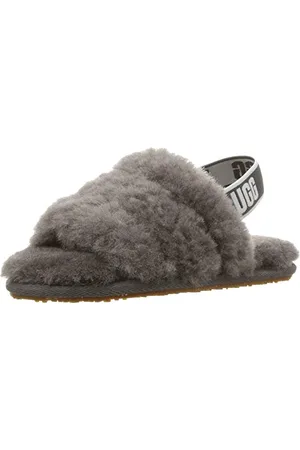 UGG Dziewczęce buty Fluff Yeah Slide, antracyt, 22 EU