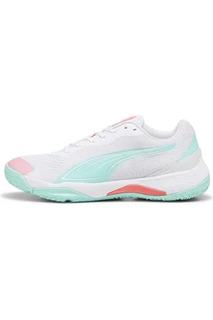 PUMA SOLARSTRIKE III W+, Trampki do środowiska wewnętrznego Unisex-Dorosły, White-Electric Peppermint, 40 EU, White Electric Peppermint, 40 EU
