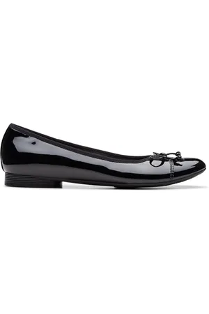 Clarks Premium Damskie Loreleigh Rae Ballet Flat, Black Pat, 37 EU, , 37.5 EU