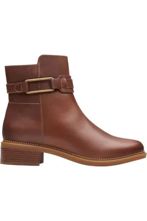 Clarks Premium Damskie buty Maye Bella Fashion Boot, Tan Leather, 38 EU, , 38.5 EU