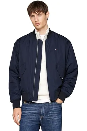 Tommy Hilfiger Męska kurtka bomberka AUTHENTIC BOMBER MW0MW36592, niebieska, XL, , XL