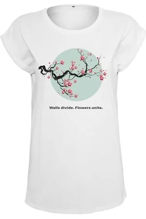 Mister Tee Damska koszulka Ladies Flowers Unite Tee, biała, S