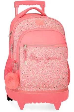 Pepe Jeans Nahid Plecak Compact 2 koła Różowy 32x43x21 cm Poliester by Joumma Bags, , 32x43x21 cms, Kompaktowy plecak 2 koła