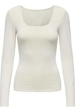 ONLY Onlea L/S Deep Neck Top JRS koszulka z długim rękawem, , XS