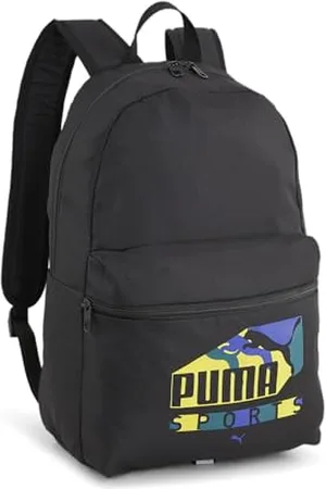 PUMA Phase Backpack Unisex Dzieci Plecak, Black-Sports Print, OSFA, Black-sports Print, Taglia unica