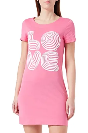 Moschino Damska sukienka z krótkim rękawem, trapezowa, fuksja, 38, , 38
