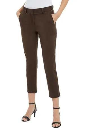 Tommy Hilfiger Damskie spodnie chino Stretch GMD Slim WW0WW43478, Chino, Brązowe, 40, , 66