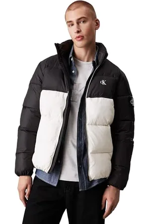 Calvin Klein Jeans Męska kurtka puchowa, NON DOWN BLOCKING PUFFER J30J325584, biała, XL, , XL