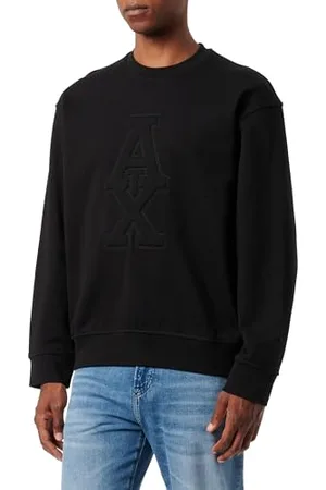 Armani Exchange Męska bluza Ax Stacked Logo Cotton French Terry Crewneck, , XXL