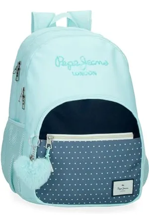Pepe Jeans Dalma Plecak szkolny Dwukomorowy dostosowany do wózka 32x44x22 cm Poliester by Joumma Bags, , 32x45x15 cms, Dwukomorowy plecak szkolny z możliwością dostosowania do wózka