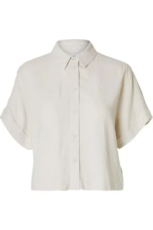 SELECTED Slfviva SS Cropped Shirt Noos, , 38