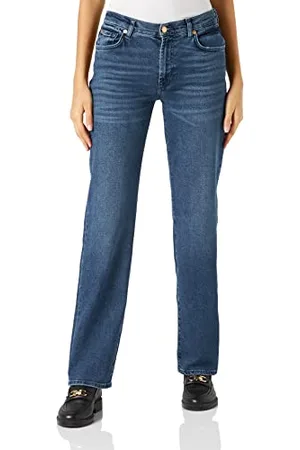 7 for all Mankind Ellie Straight Luxe dżinsy damskie w stylu vintage, , 27