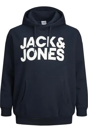 JACK & JONES JACK&JONES PLUS Męska bluza z kapturem z logo Jjecorp, , 3XL