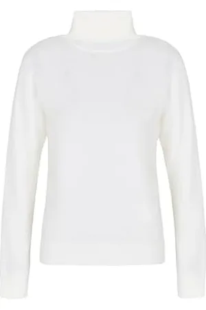 Armani Exchange Damski sweter z żółwim dekoltem, prążkowane, wytłoczone logo, , XL