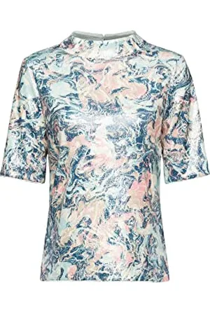 ESPRIT Collection Damski t-shirt 122EO1K308, 451/PETROL niebieski 2, L