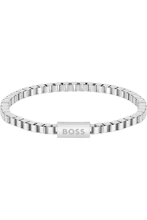 HUGO BOSS Chain for him Armband Venezianerkette aus Edelstahl in der Farbe Silber, 19cm, 1580288