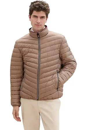 TOM TAILOR Męska kurtka pikowana Lighweight ze stójką, , XL