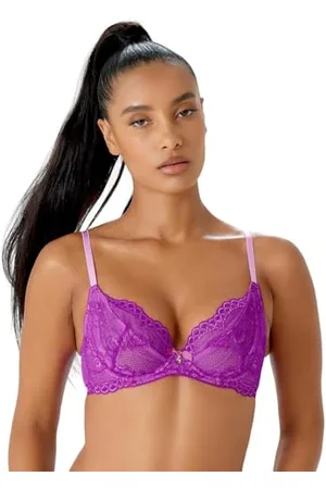 Gossard Superboost Koronkowy nieusztywniany biustonosz plunge Orchid 32C, , 70C
