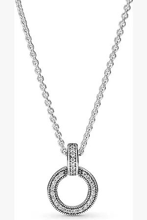 PANDORA Collar 399487C01-45 doble círculo plata