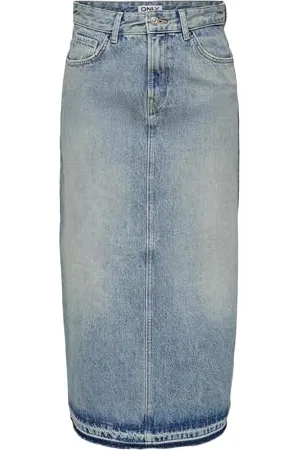 ONLY ONLNELIA MW Maxi DNM Tint Skirt DOT, , L