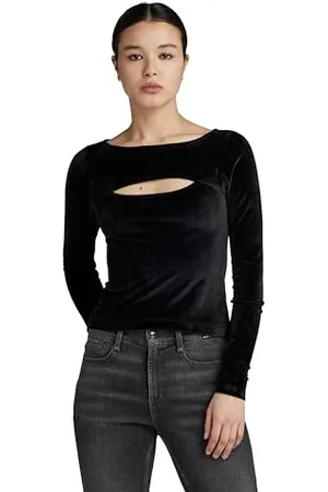 G-Star RAW Damska koszulka z długim rękawem typu Cut-Out Slim Boat T, , L