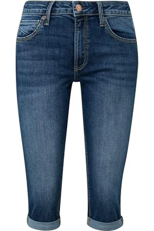 QS by s.Oliver Damskie Spodnie Damskie Dżinsy Capri Slim Fit Odzież Damska, , 38