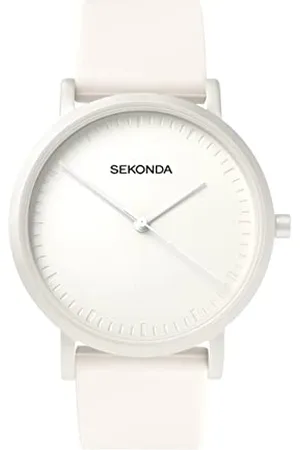 Sekonda Palette damski zegarek kwarcowy 34 mm z wyświetlaczem analogowym i silikonowym paskiem, , pasek