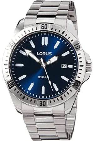 Lorus Męski analogowy zegarek kwarcowy z metalową bransoletką, , sport