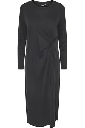 Pieces® Pcanora Ls Midi Knot Dress Bc, , XL