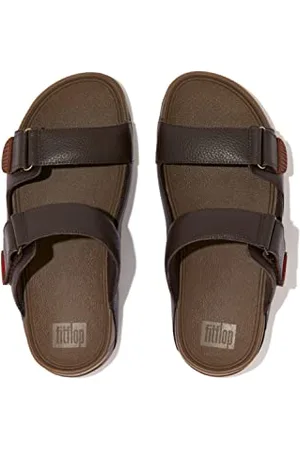FitFlop Męskie sandały Gogh Moc Slide z regulowanymi otwartymi palcami, 1, , 45 EU