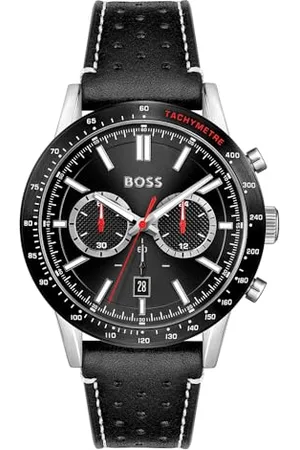 HUGO BOSS Męski analogowy zegarek kwarcowy ze skórzanym paskiem 1513920