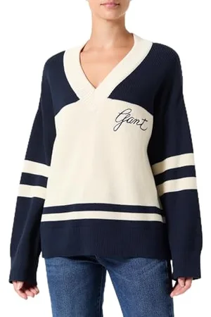 GANT Varsity Cotton dekolt w serek, , XXL