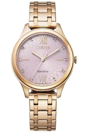 Citizen Damski analogowy zegarek Eco-Drive z bransoletką ze stali nierdzewnej, , One Size, bransoletka