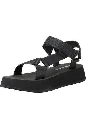 Calvin Klein Jeans Sandały damskie na rzepy w kolorze Mtl, , 39 EU