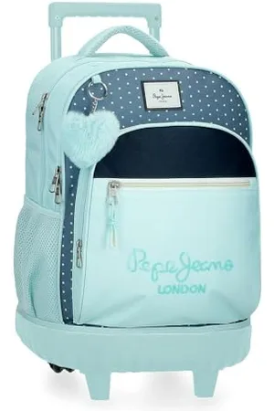 Pepe Jeans Dalma Plecak szkolny dla dzieci wykonany z poliestru, szerokie regulowane paski na ramię, przednia kieszeń, od Joumma Bags, , 32x43x21 cms, Plecak na kółkach