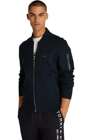 Tommy Hilfiger Męska bluza ESSENTIAL INTECHNO BASEBALL JKT MW0MW37357, zapinana na zamek błyskawiczny, niebieska, M, , M