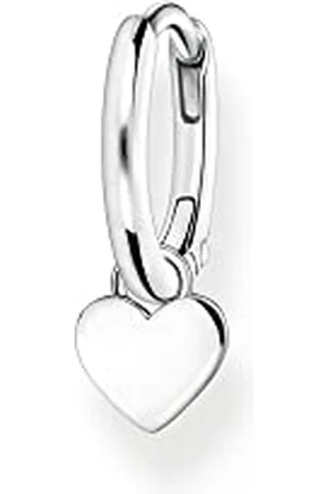 Thomas Sabo Damen Single-Creole Herz in der Farbe Silber aus 925 Sterlingsilber, Größe: 18x14mm, CR696-001-21