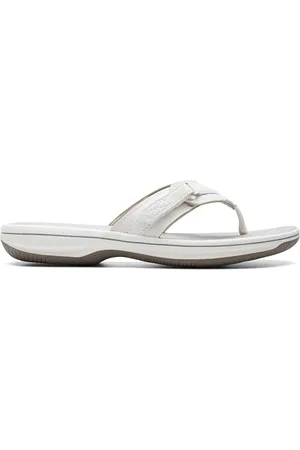 Clarks Damskie japonki Brinkley Sea, biały - biały biały syntetyczny - 35.5 eu
