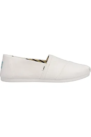 TOMS Damskie płócienne espadryle z bawełny z recyklingu, biały, 10