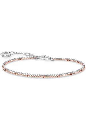 Thomas Sabo Podwójna bransoletka w kolorze różowego złota, srebro wysokiej próby 925, długość 16-19 cm