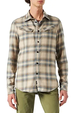 G-Star RAW Męska koszula Slant Pocket Slim, wielokolorowa, (westpoint khaki Dale Check C841-D410), S