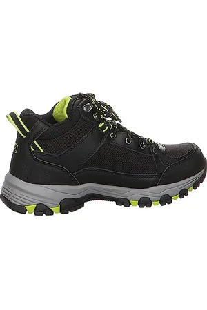 Skechers Selmen Melano męskie buty turystyczne, Czarna skóra z syntetyczną siatką, 42 EU