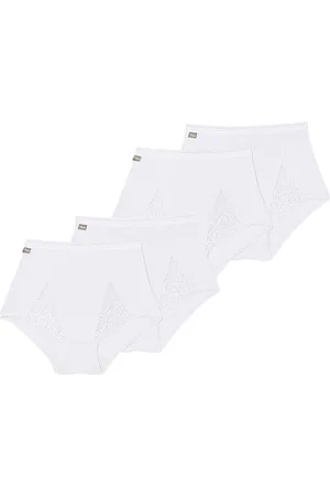 Playtex Pack Bawełniane majtki maxi z koronką Damskie x4 5XL, , 5XL