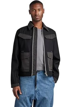 G-Star RAW Męska kurtka z krótkim rękawem, czarna (dk Black B965-6484), M