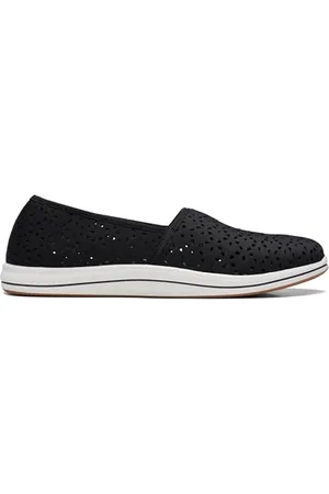 Clarks Damskie mokasyny Brinkley Emily Flat, czarne, 37 EU, , 37.5 EU