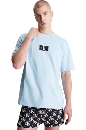 Calvin Klein Męski S/S Crew Neck Aquatic, XL, , XL