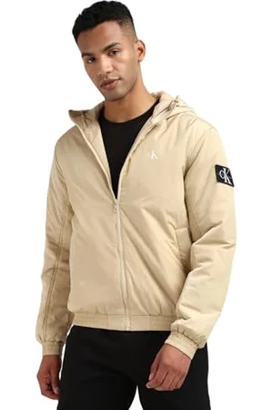 Calvin Klein Jeans Męskie kurtki Harrington z podszewką z kapturem, , L