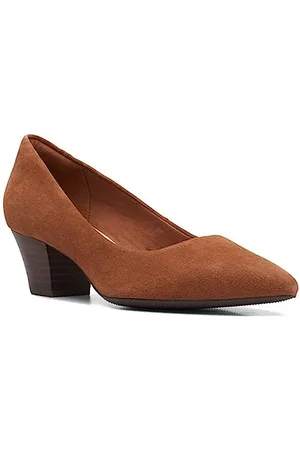 Clarks Damska pompka Teresa Step, Dunkelbraunes Wildleder, 41.5 EU