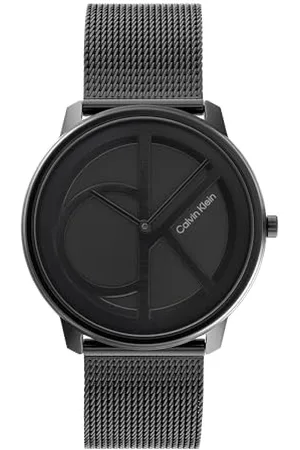 Calvin Klein Analogowy zegarek kwarcowy dla mężczyzn i kobiet z kolekcji Iconic dostępny z bransoletką ze stali nierdzewnej w kształcie ogniw lub siateczki, , bransoletka